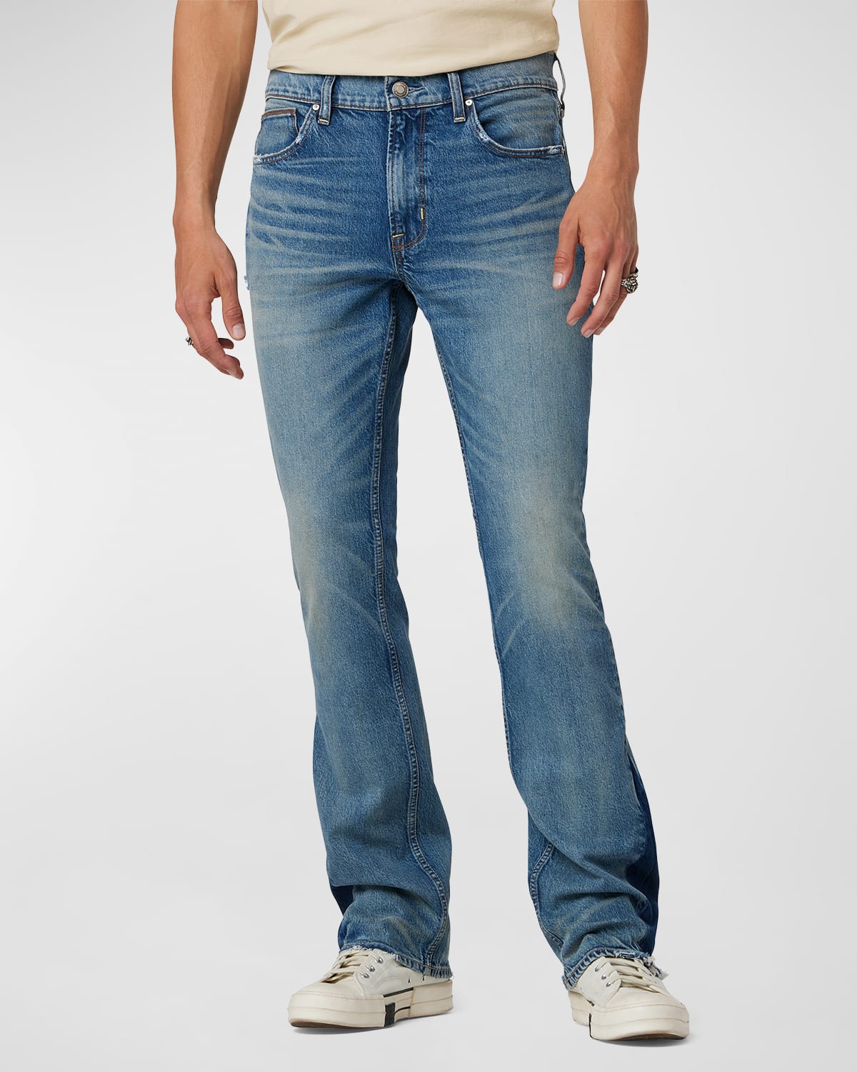 Hudson Men's Walker Kick Flare Jeans Neiman Marcus