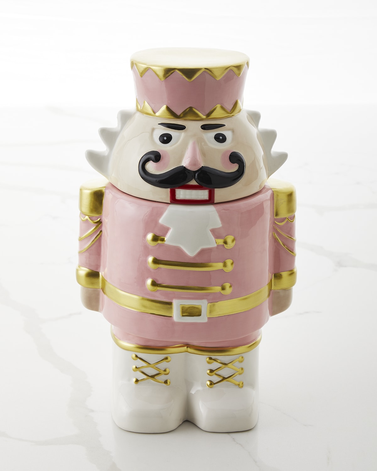 Glitterville Papa Noel Pink Cookie Jar Neiman Marcus