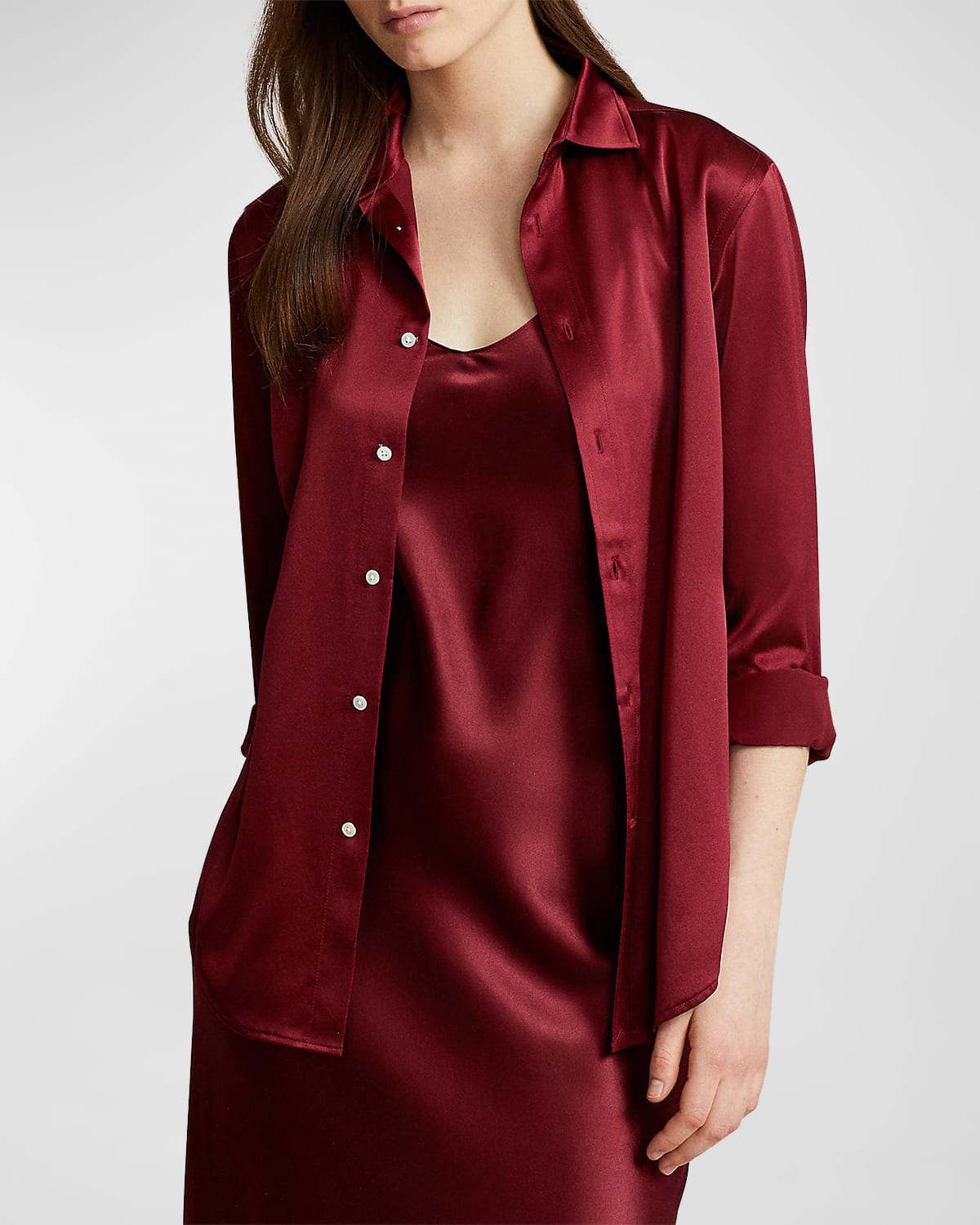 Polo Ralph Lauren Relaxed-Fit Cotton Poplin Shirt | Neiman Marcus