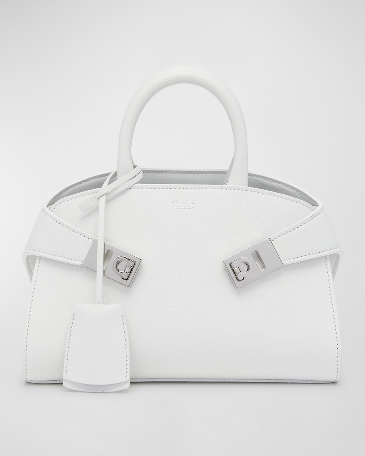 Ferragamo Hug Gancini Leather TopHandle Bag Neiman Marcus