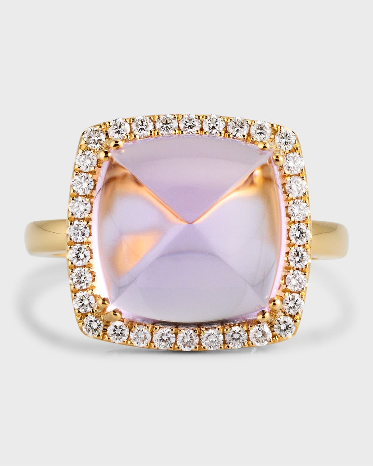 David Kord 18k Yellow Gold Ring With Amethyst And Diamonds Size 7 852tcw Neiman Marcus 7573