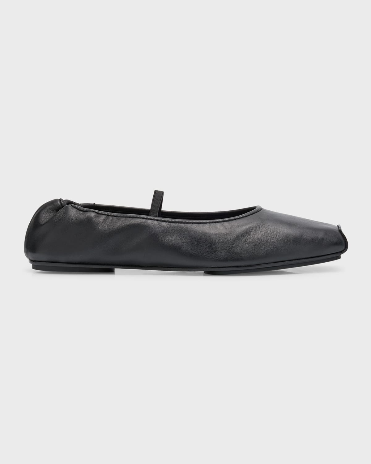 Tory Burch Mixed Leather Cap-Toe Ballerina Flats | Neiman Marcus