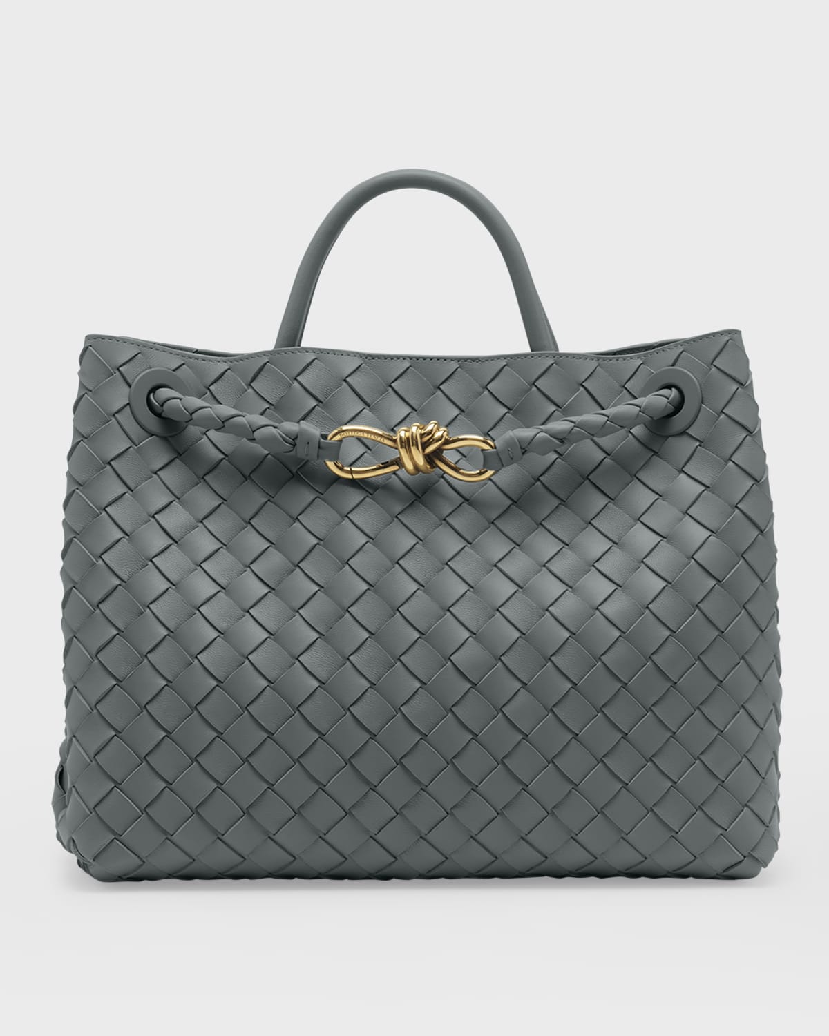 Bottega Veneta Andiamo Small Intreccio Top-Handle Bag | Neiman Marcus