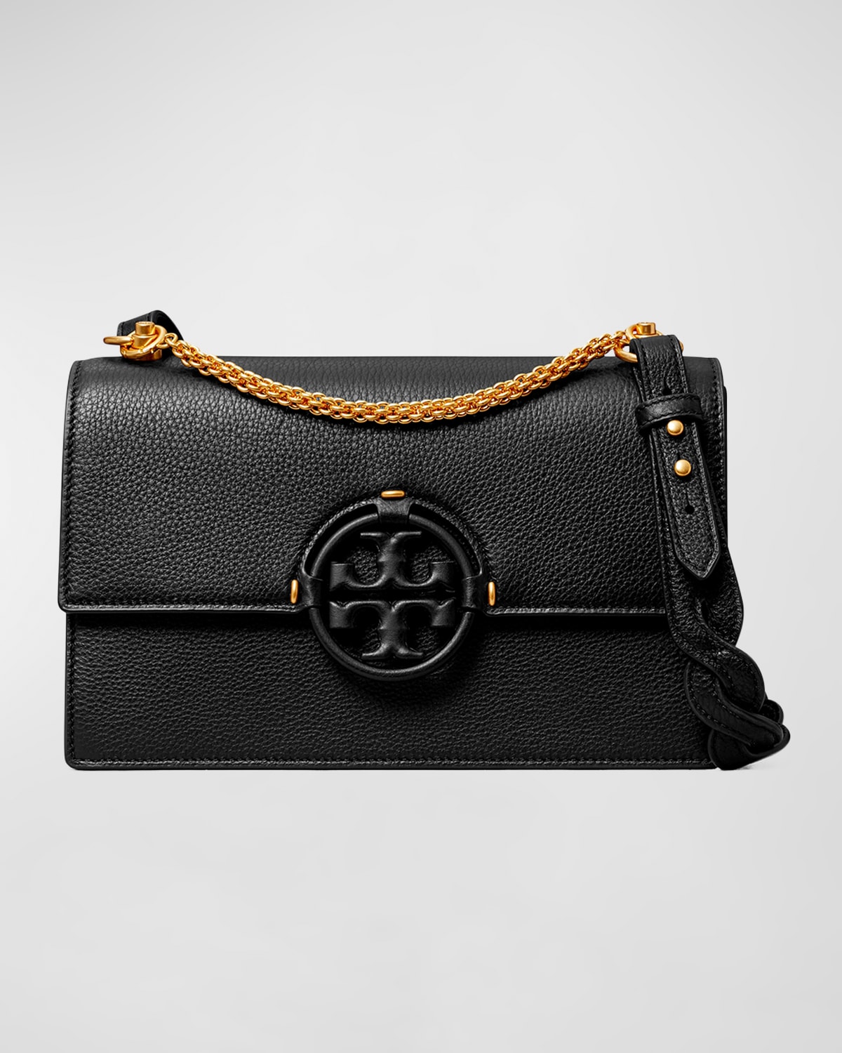 Tory Burch Miller Medallion Leather Shoulder Bag | Neiman Marcus