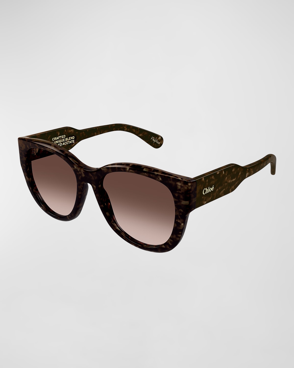 Chloe Acetate Round Sunglasses | Neiman Marcus
