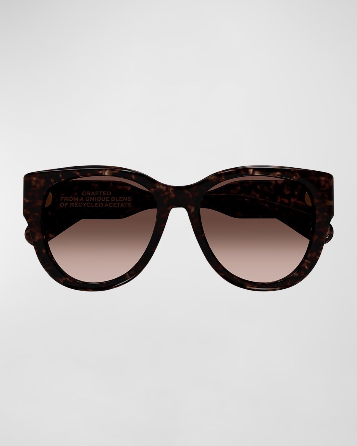 CAT EYE SUNGLASSES CH3393 IN BLACK ACETATE CLEAR LENSES