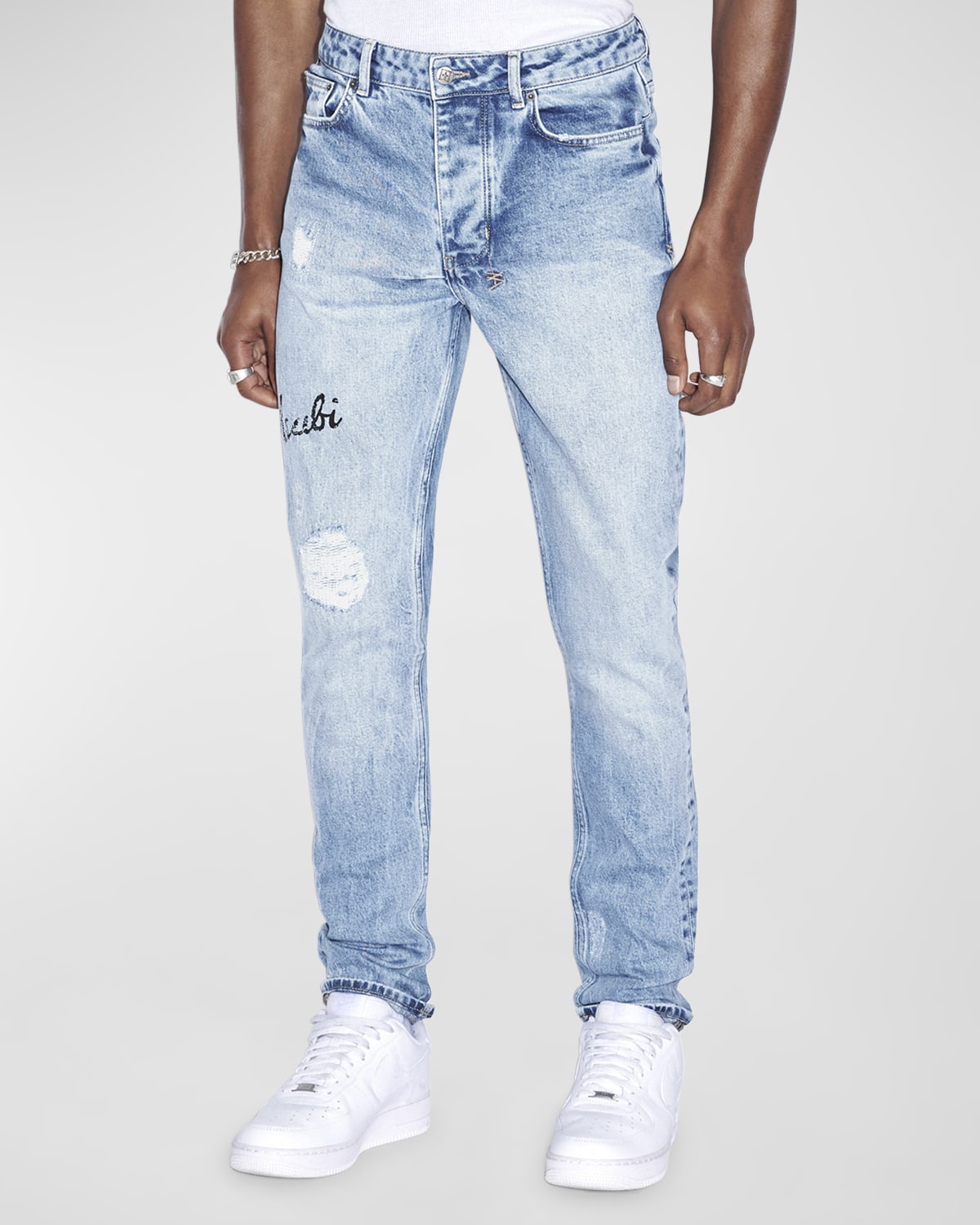 Ksubi Men's Chitch Kollage Icey Slim-Fit Jeans | Neiman Marcus