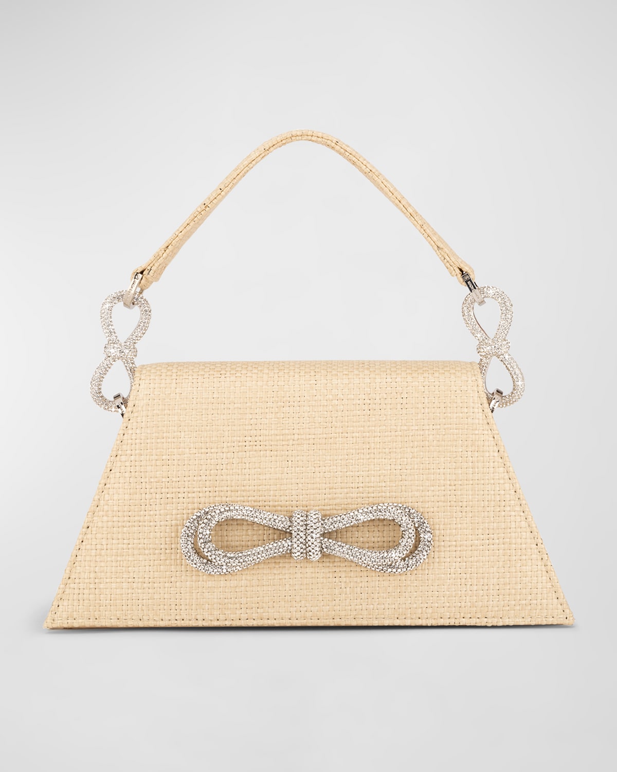 MACH & MACH Le Cadeau Mini Bow Satin TopHandle Bag Neiman Marcus