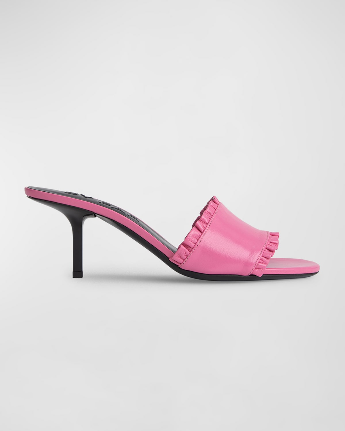 Versace 70mm Monogram Canvas Mule Sandals | Neiman Marcus