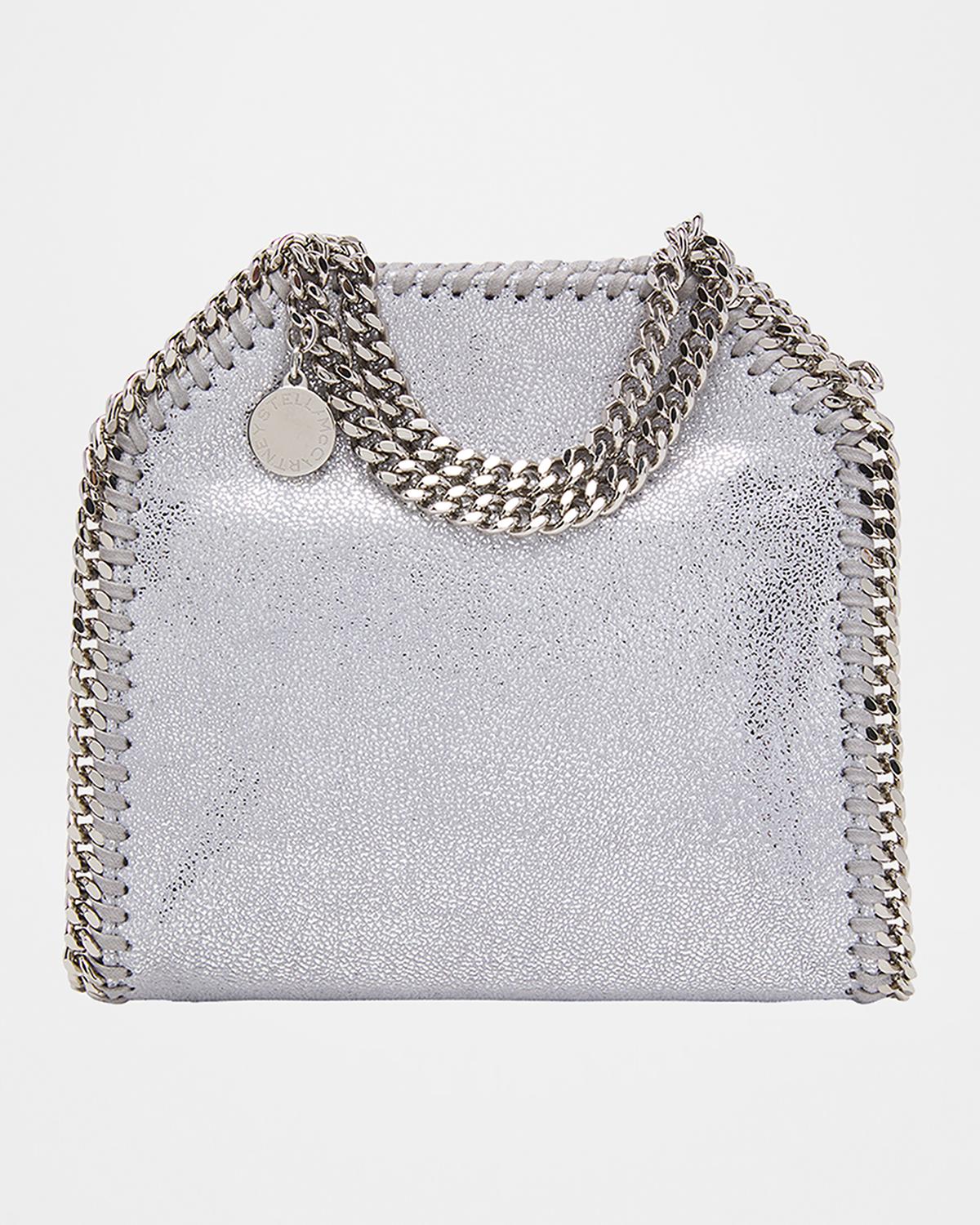 Stella McCartney Tiny Dotted Chamois Metallic Tote Bag | Neiman Marcus