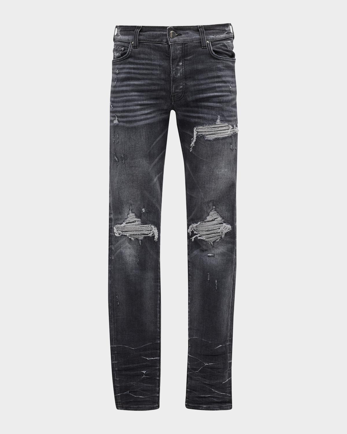 Amiri Men's MX1 Crystal Skinny Jeans | Neiman Marcus
