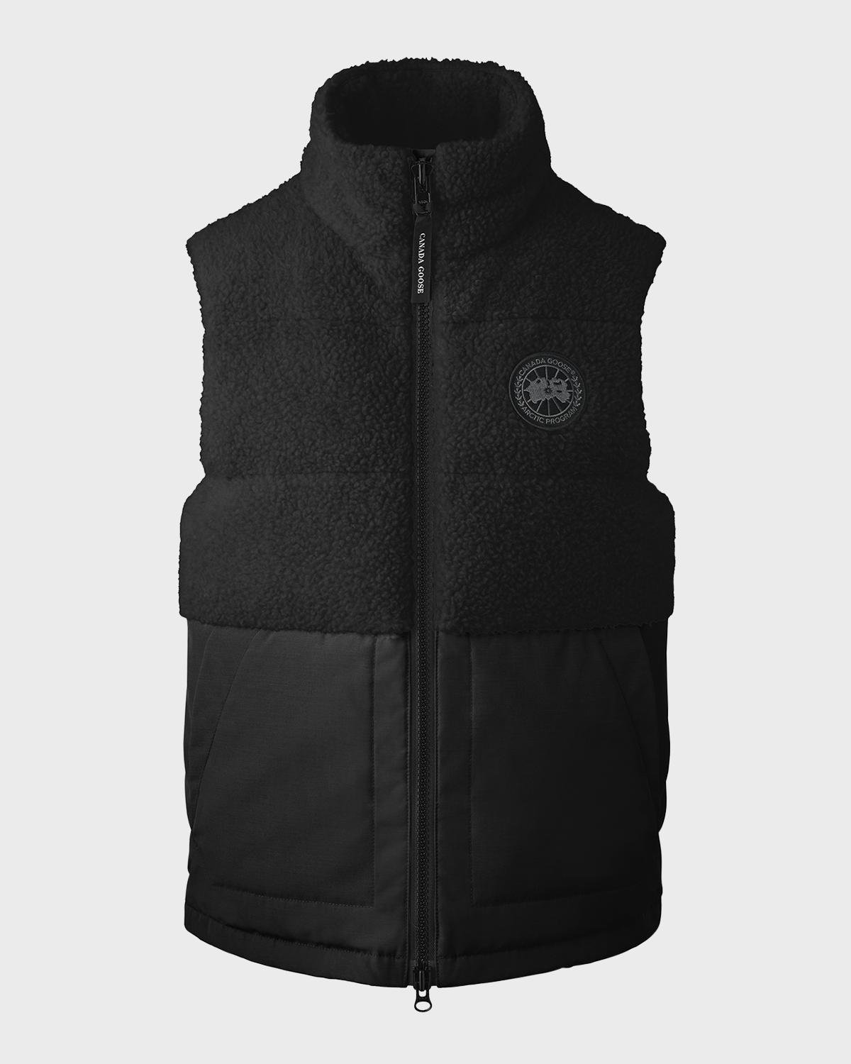 カナダ購入正規品  カナダグースElora Vest Canada Goose Elora Fleece Black Label Vest | Neiman Marcus