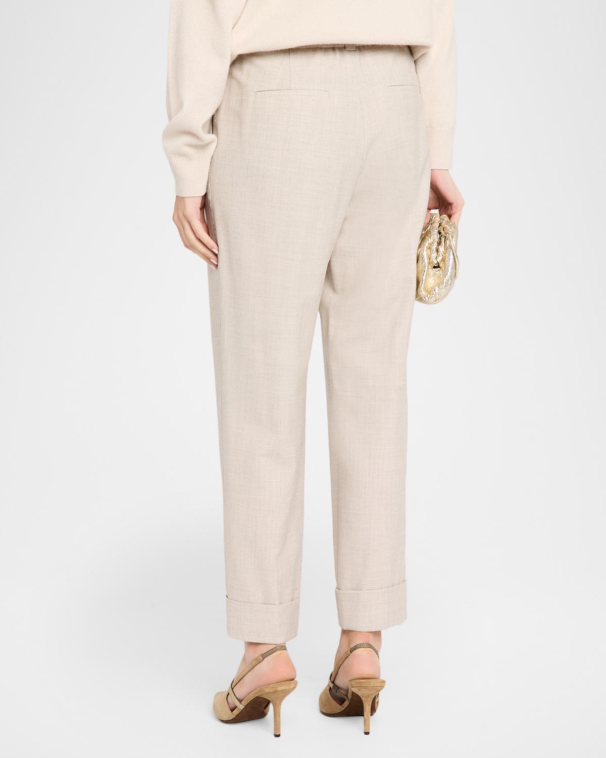 Pleated Tapered Ankle Pants - thumbnail 3