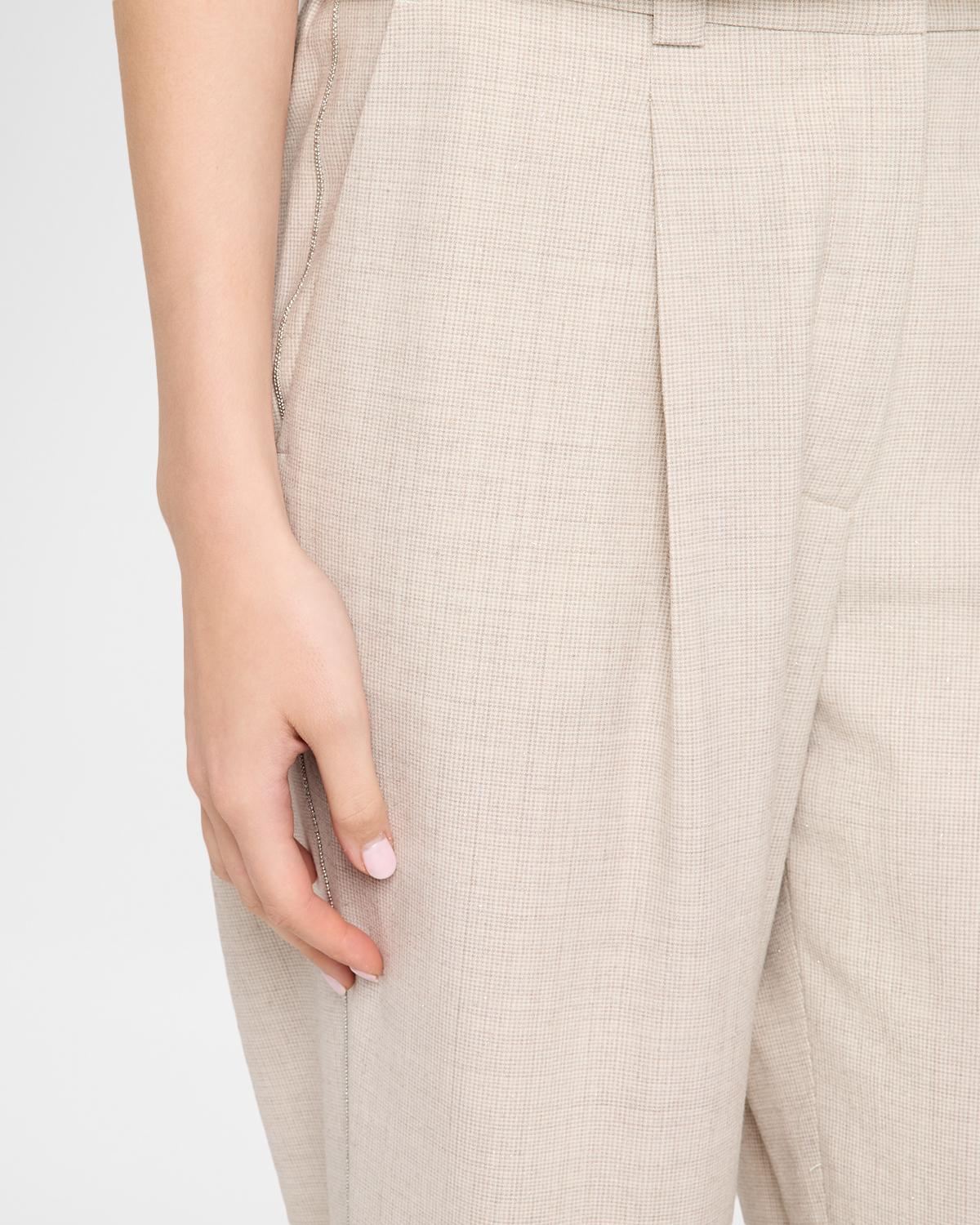Pleated Tapered Ankle Pants - thumbnail 5