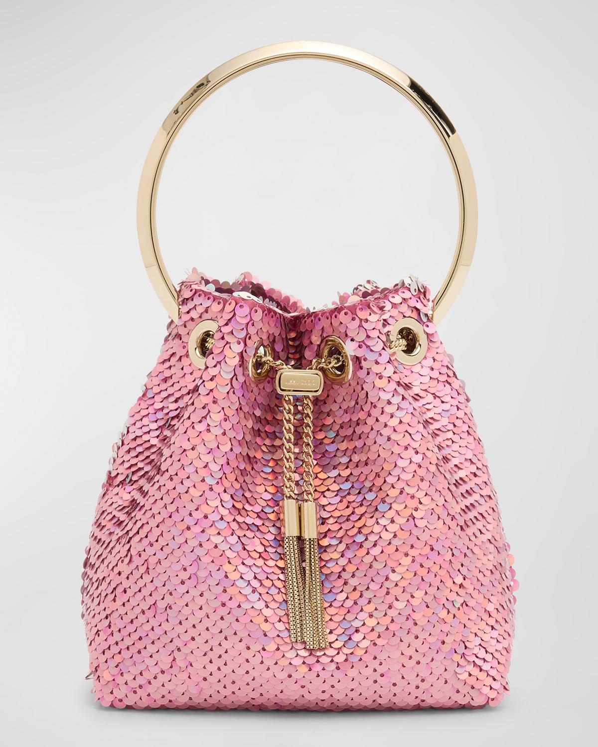 Jimmy Choo Bon Bon Sequin Bucket Bag | Neiman Marcus