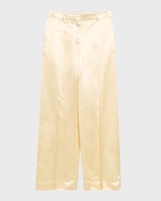 Elegant Mid Rise Straight Leg Pants