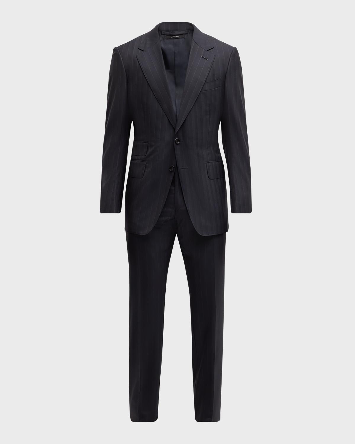 TOM FORD Men's Shelton Herringbone Stripe Suit | Neiman Marcus