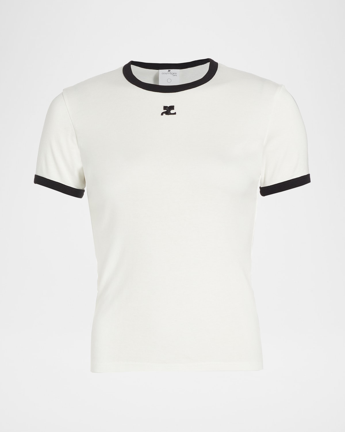 Courreges Signature Contrast T-Shirt | Neiman Marcus