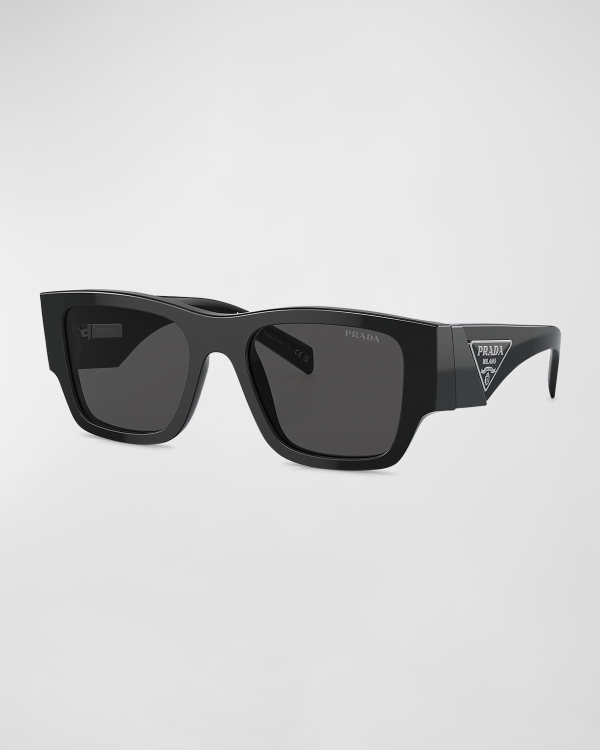 Prada Men's PR 02ZSF Acetate Rectangle Sunglasses | Neiman