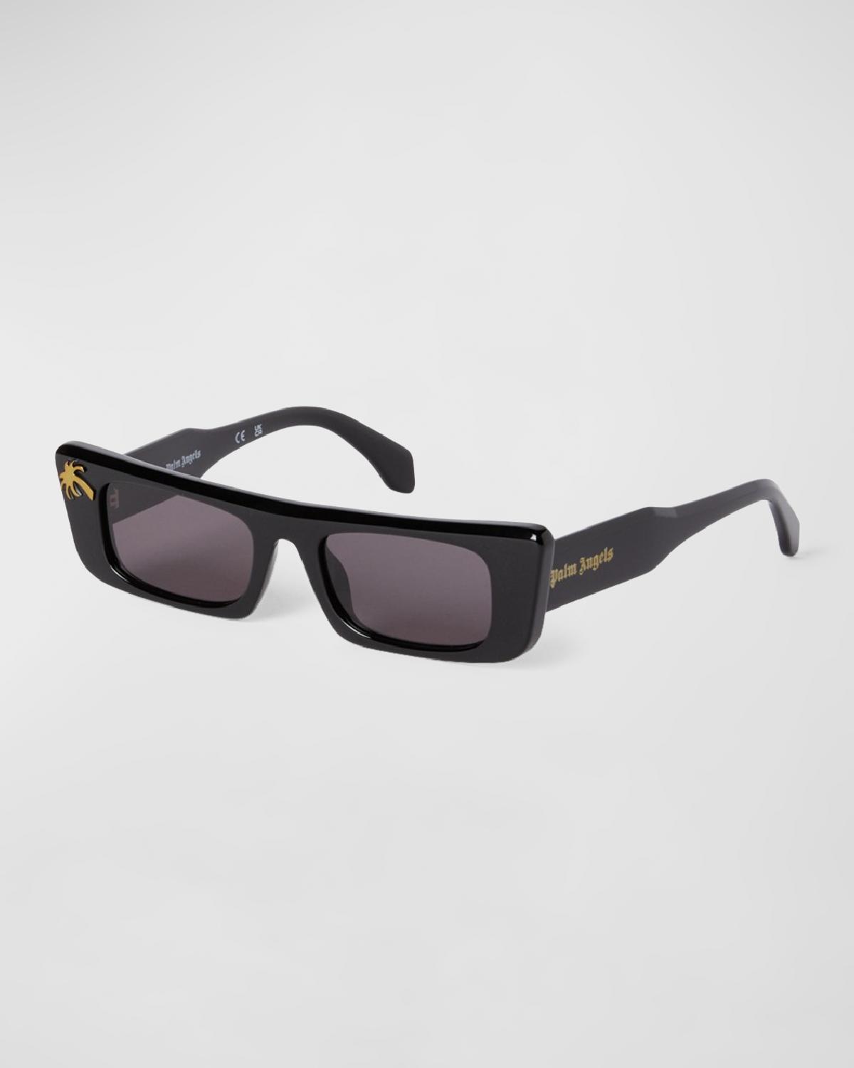 Palm Angels Arvin Rectangle Acetate Sunglasses | Neiman Marcus