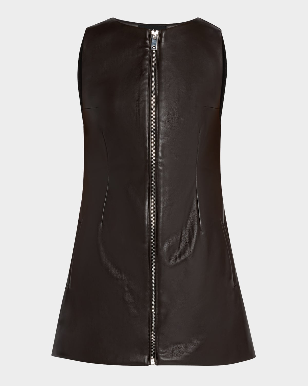 aria vegan leather mini dress