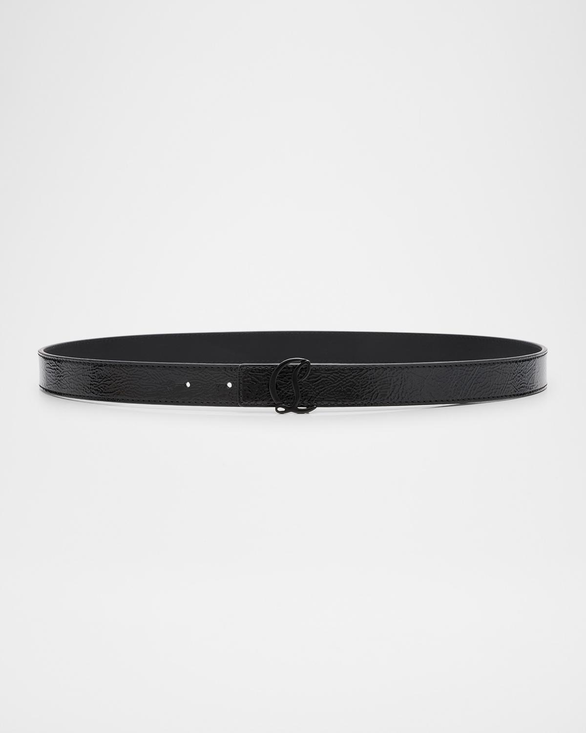 Christian Louboutin Loubi54 Reversible Leather Skinny Belt 75 cm/30” Christian Louboutin Loubi54 Reversible Belt in Red | Lyst main image 3