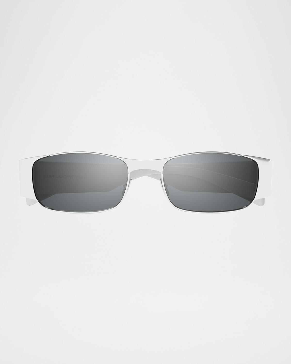 Saint Laurent Rectangular Metal Sunglasses | Neiman Marcus