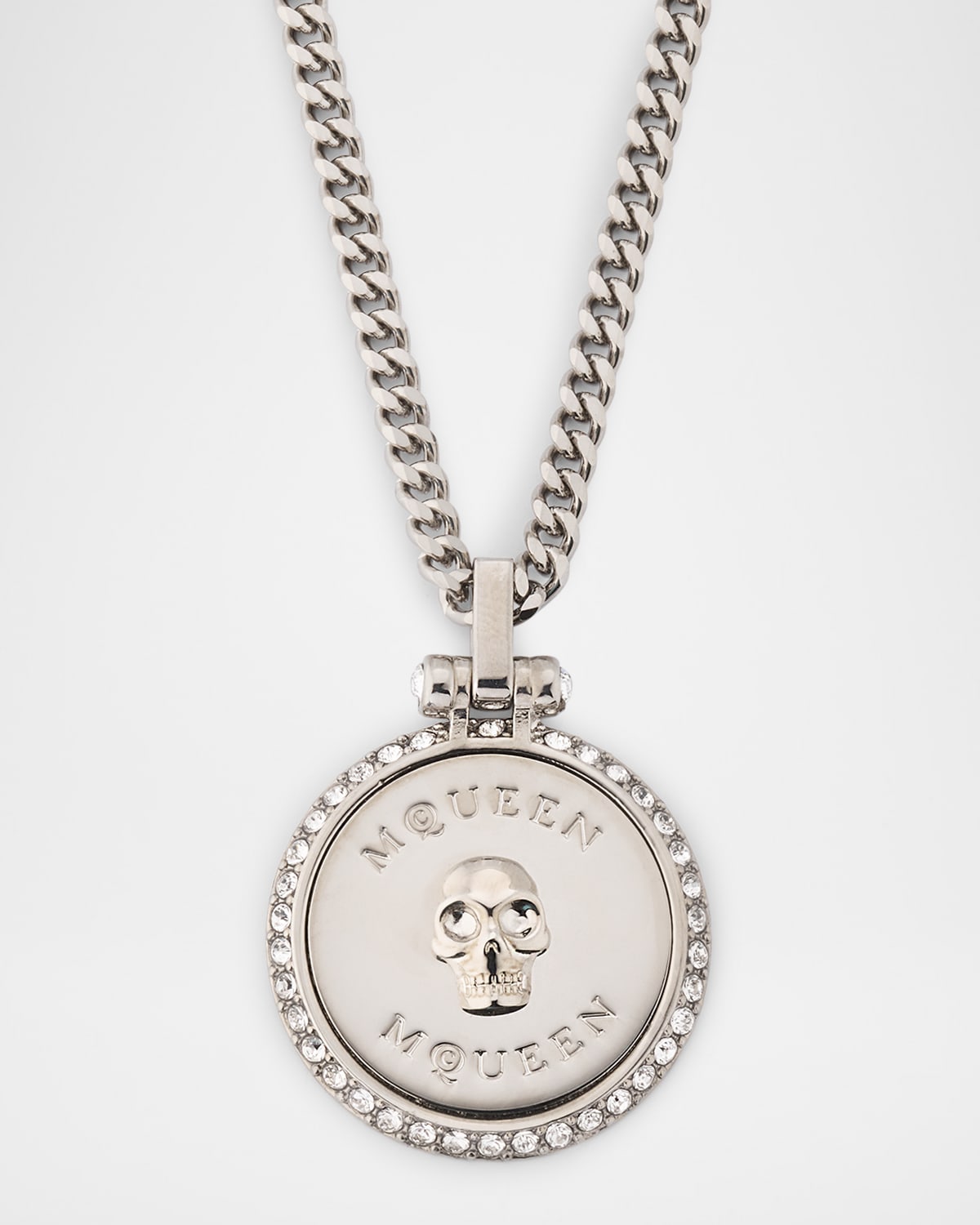 ネックレス・チョーカー Alexander Mcqueen Skull Necklace In Palladium Men's Skull Necklace in Silver | McQueen US