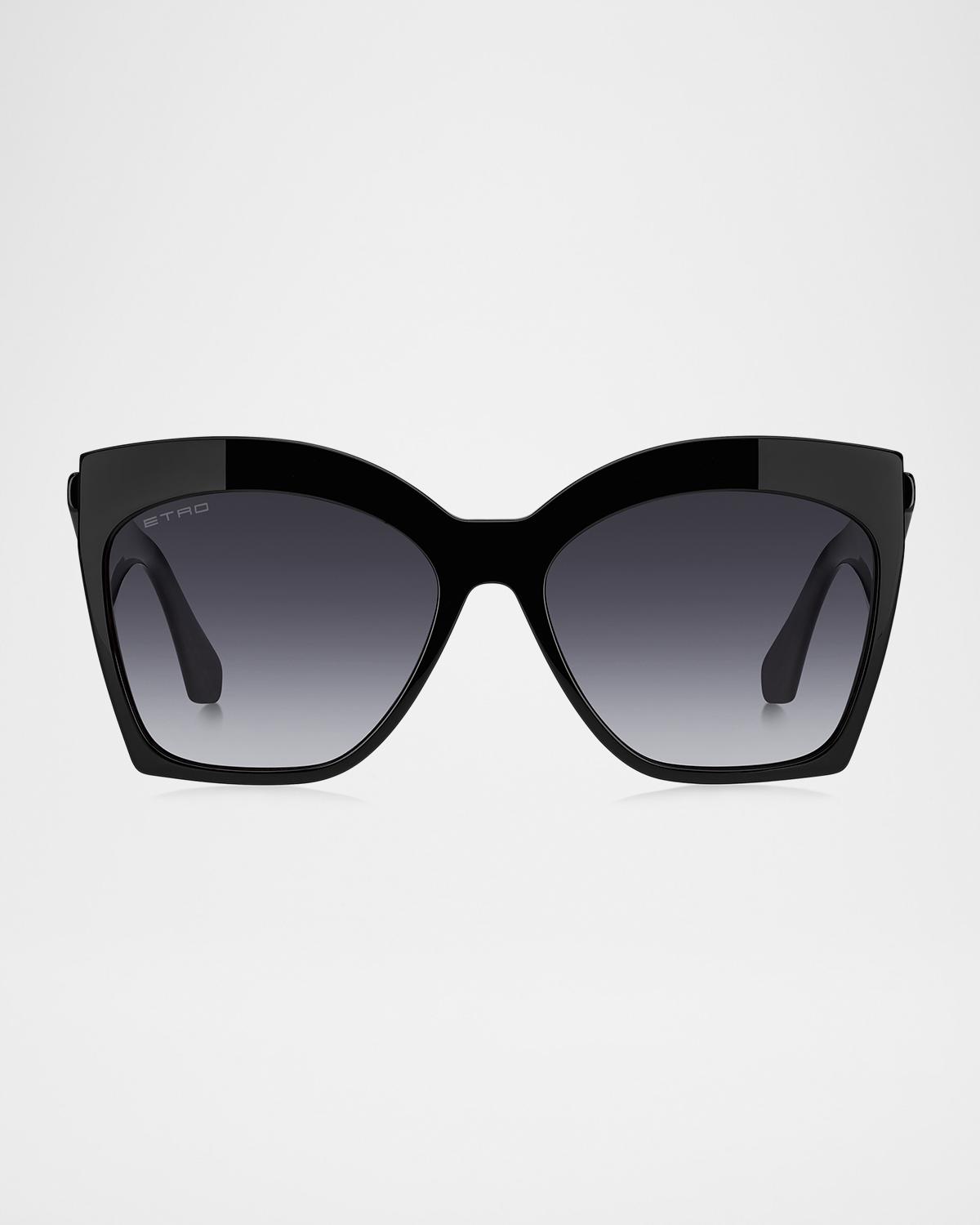 ETRO ?56mm Butterfly Sunglasses ? Etro 0071/F/S DDB FF Sunglasses Gold Copper - eye-oo.com main image 2