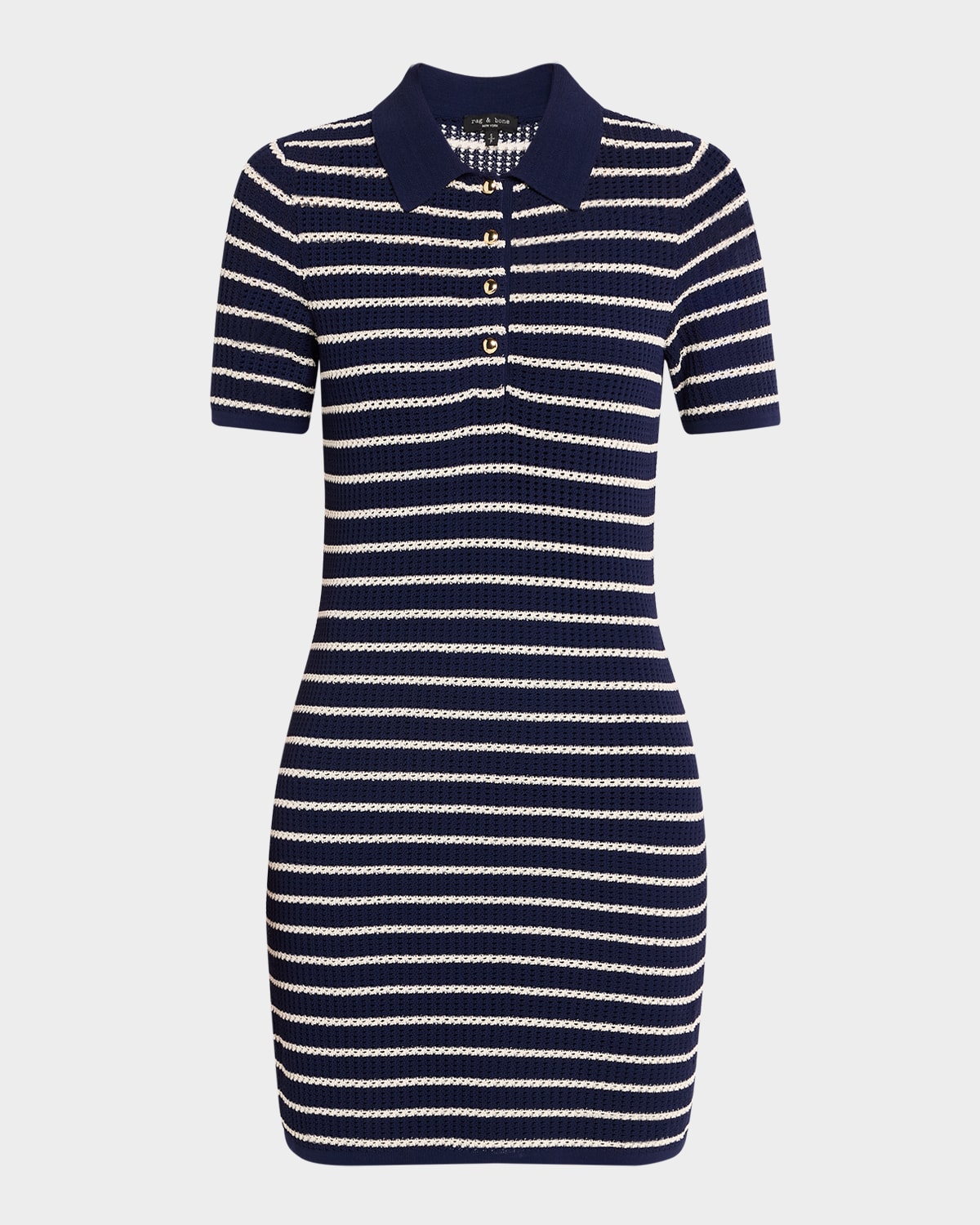 Rag & Bone Viola Stripe Polo Dress | Neiman Marcus