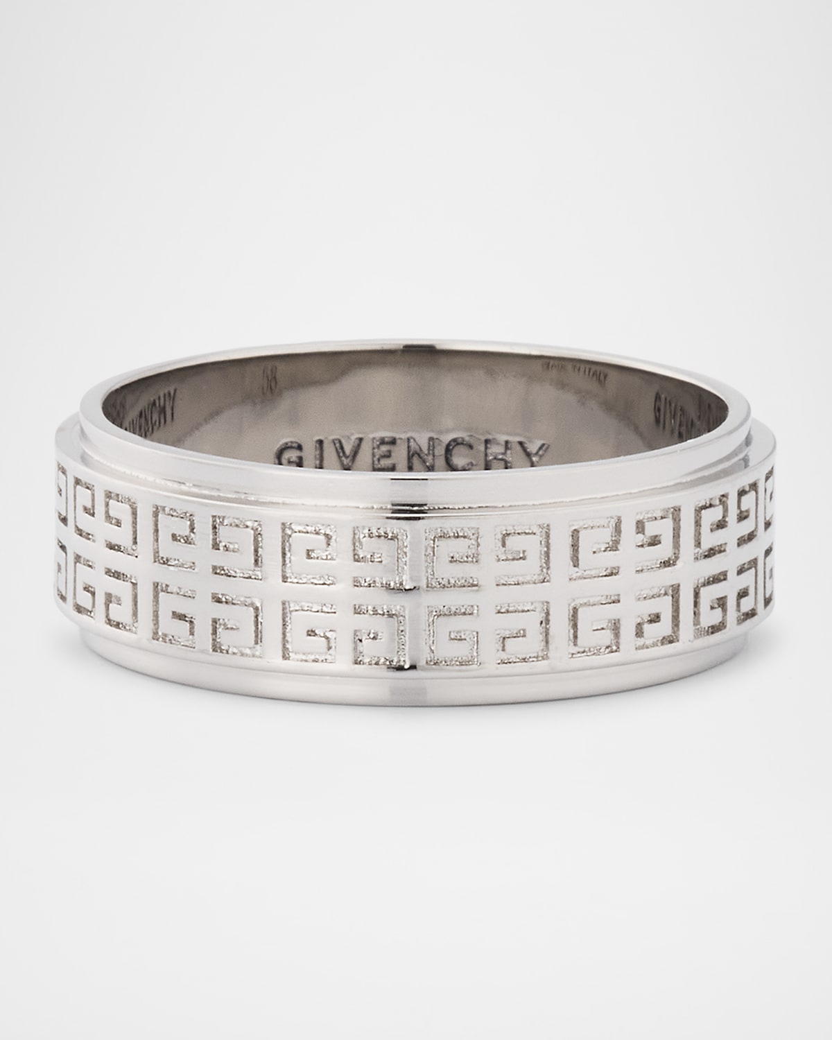 Givenchy Men's Silvery 4G Allover Ring | Neiman Marcus