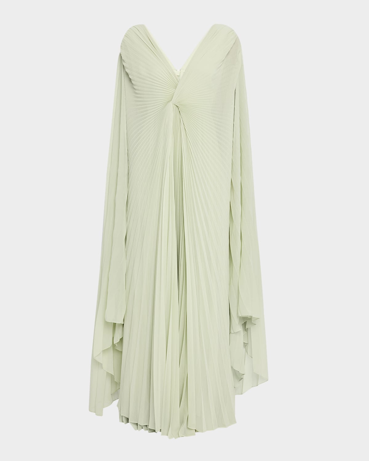 serdena pleated cape dress