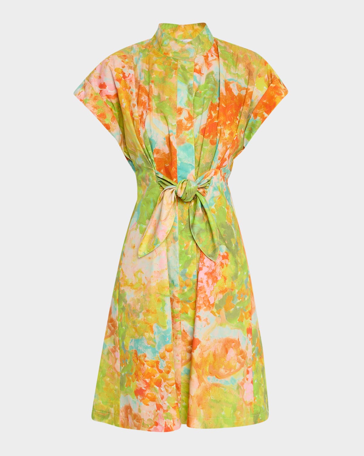 rocky floral-print cotton shirtdress