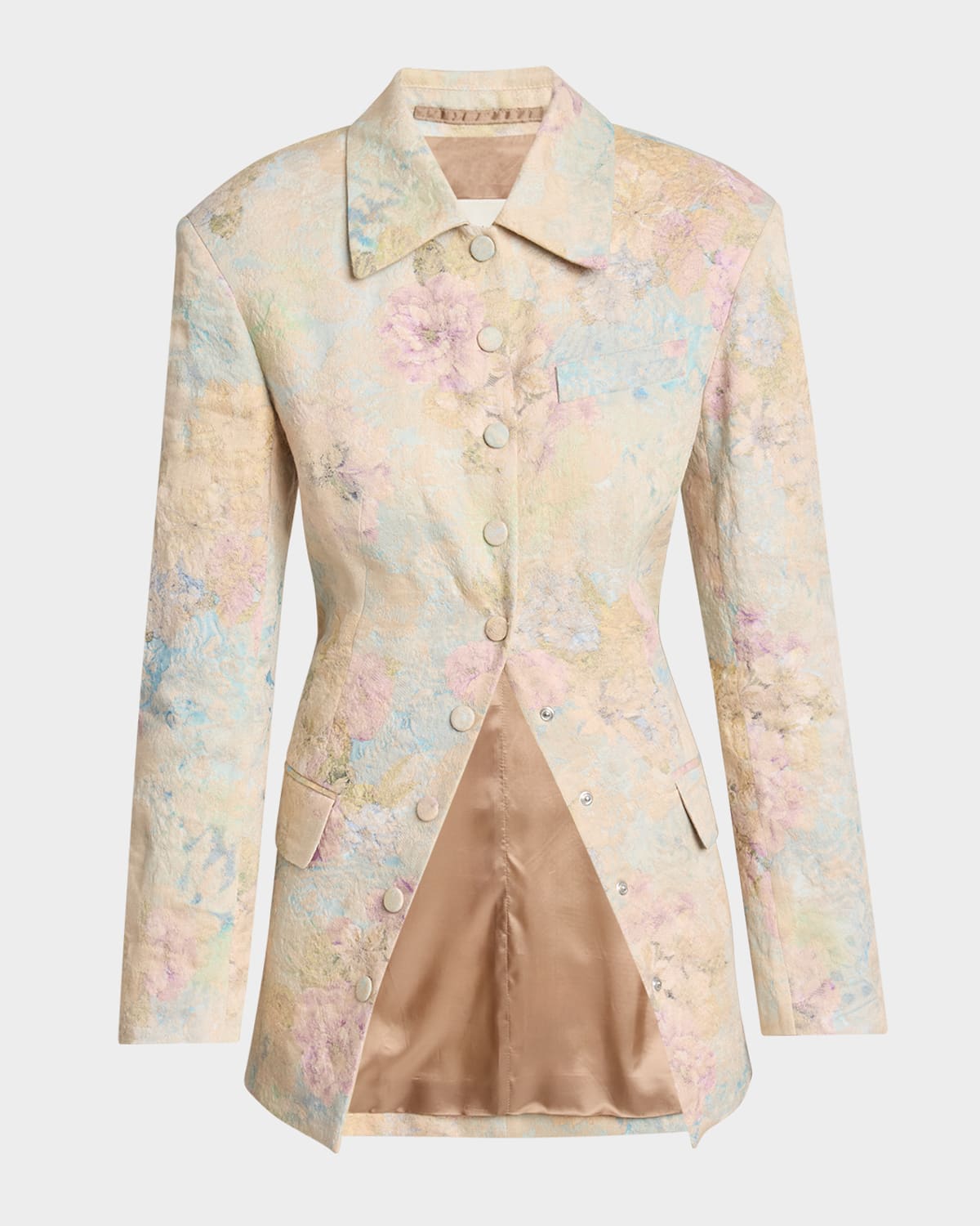 Dries Van Noten Benny Floral Jacquard Single-Breasted Jacket