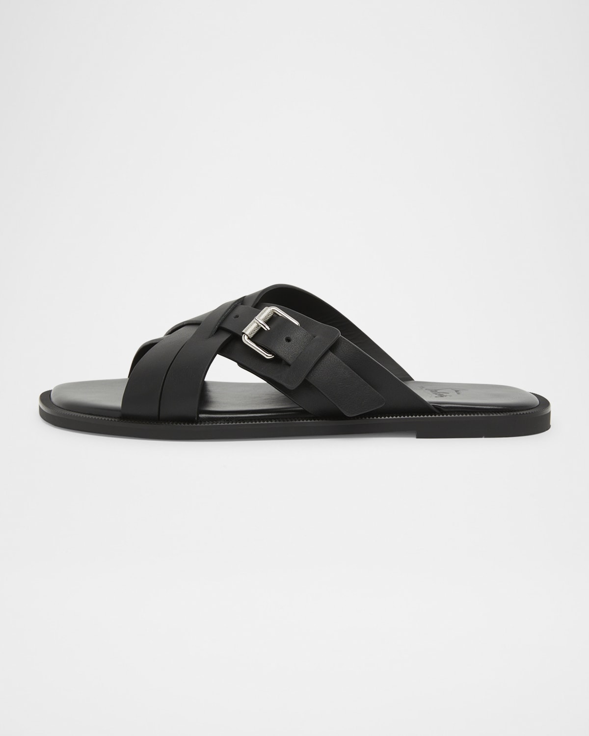 【CHRISTIAN LOUBOUTIN】Emircross レザー サンダル Emircross - Mules - Calf leather - Black - Men - Christian