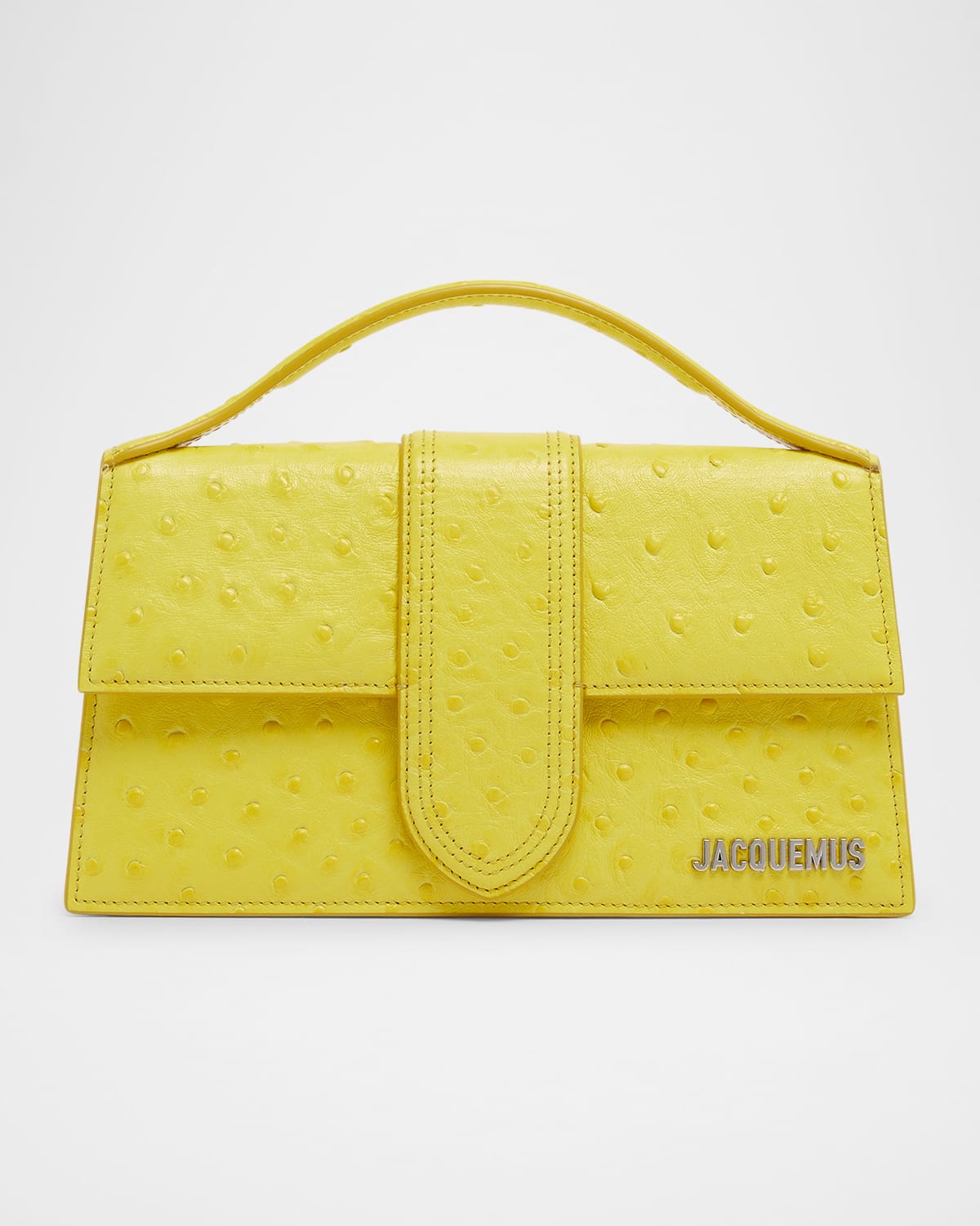 Jacquemus Le Grand Bambino Ostrich-Embossed Crossbody Bag | Neiman