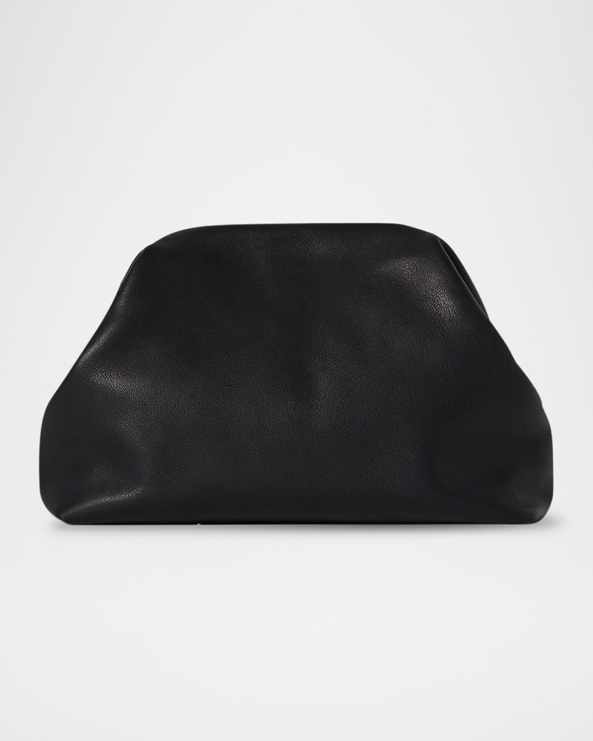 The Row Mira Clutch Bag in Saddle Leather | Neiman Marcus