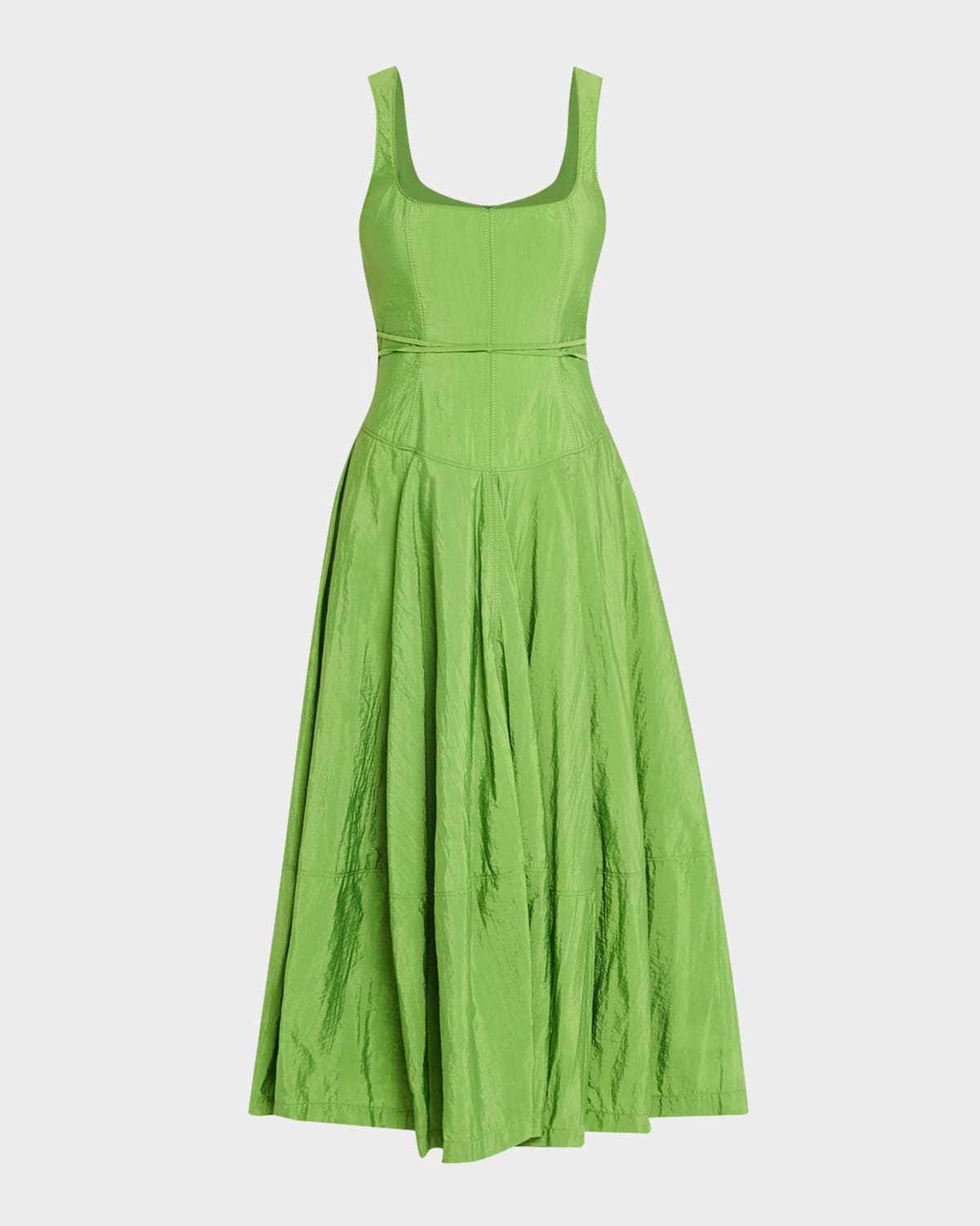 joisian sleeveless corset midi dress