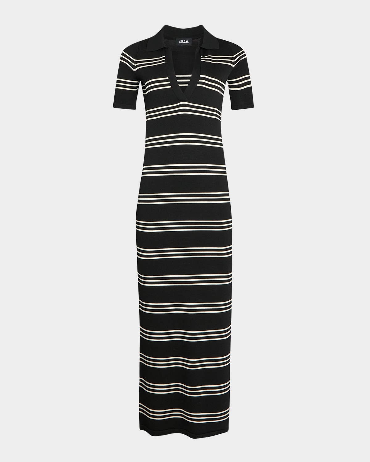 sam striped knit maxi dress