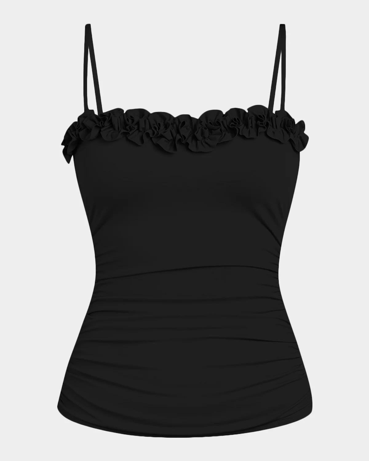 Island Goddess Ruffle Bandeau Tankini Top