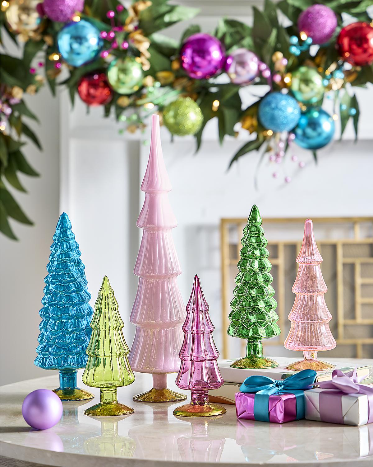 Cody Foster & Co Bright Glass Trees, Set of 6 | Neiman Marcus