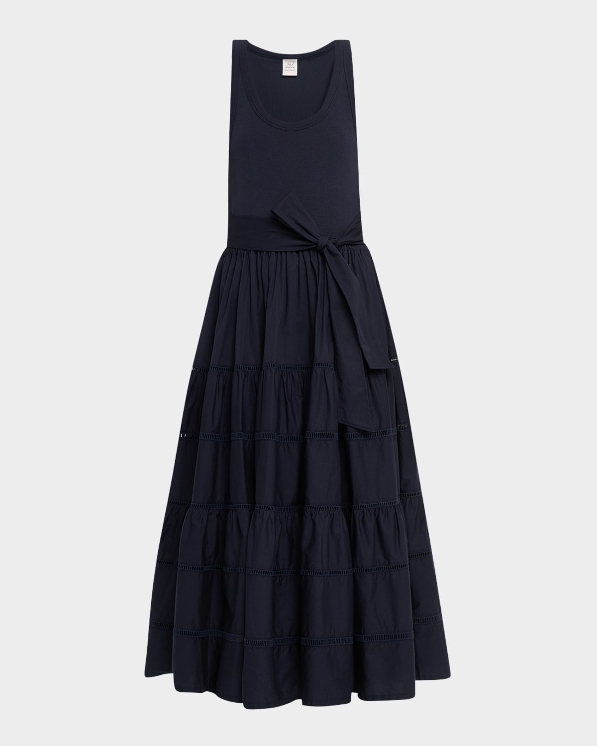 Cinq a Sept Zuri Tiered Sleeveless Midi Dress | Neiman Marcus
