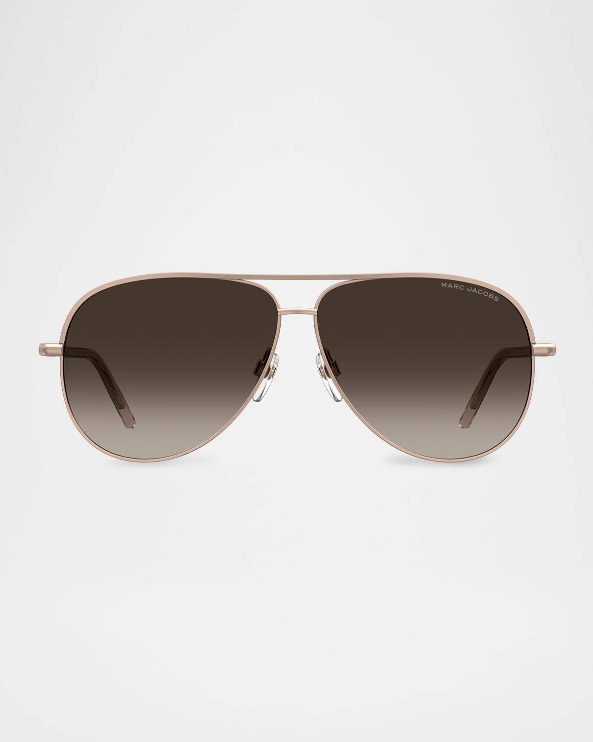 NIB Marc Jacobs Aviator Sunglasses with Gold Accents Marc Jacobs Aviator Sunglasses in Sunglasses | Gold  main image 3