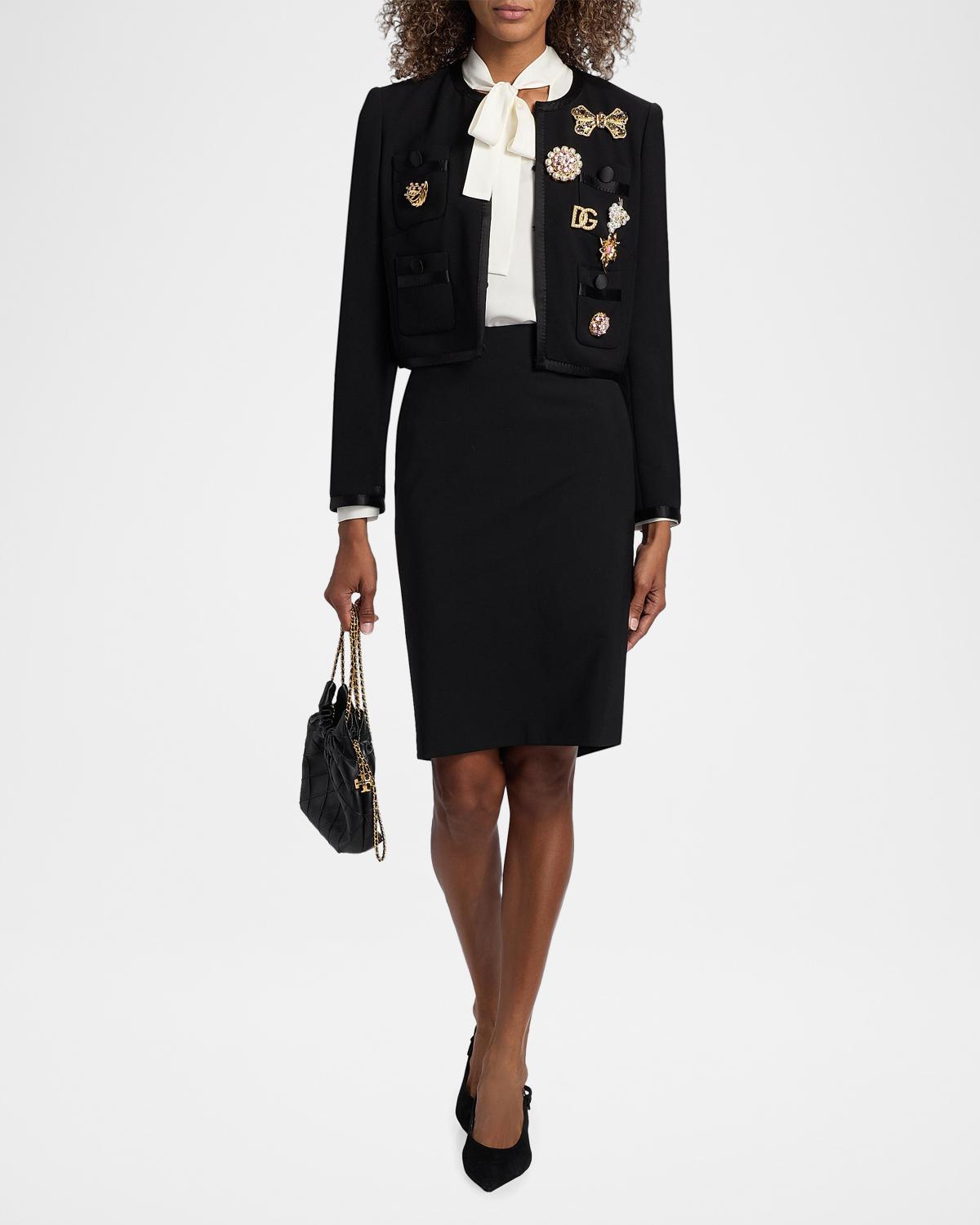 Embellished Virgin Wool-Blend Jacket - thumbnail 2