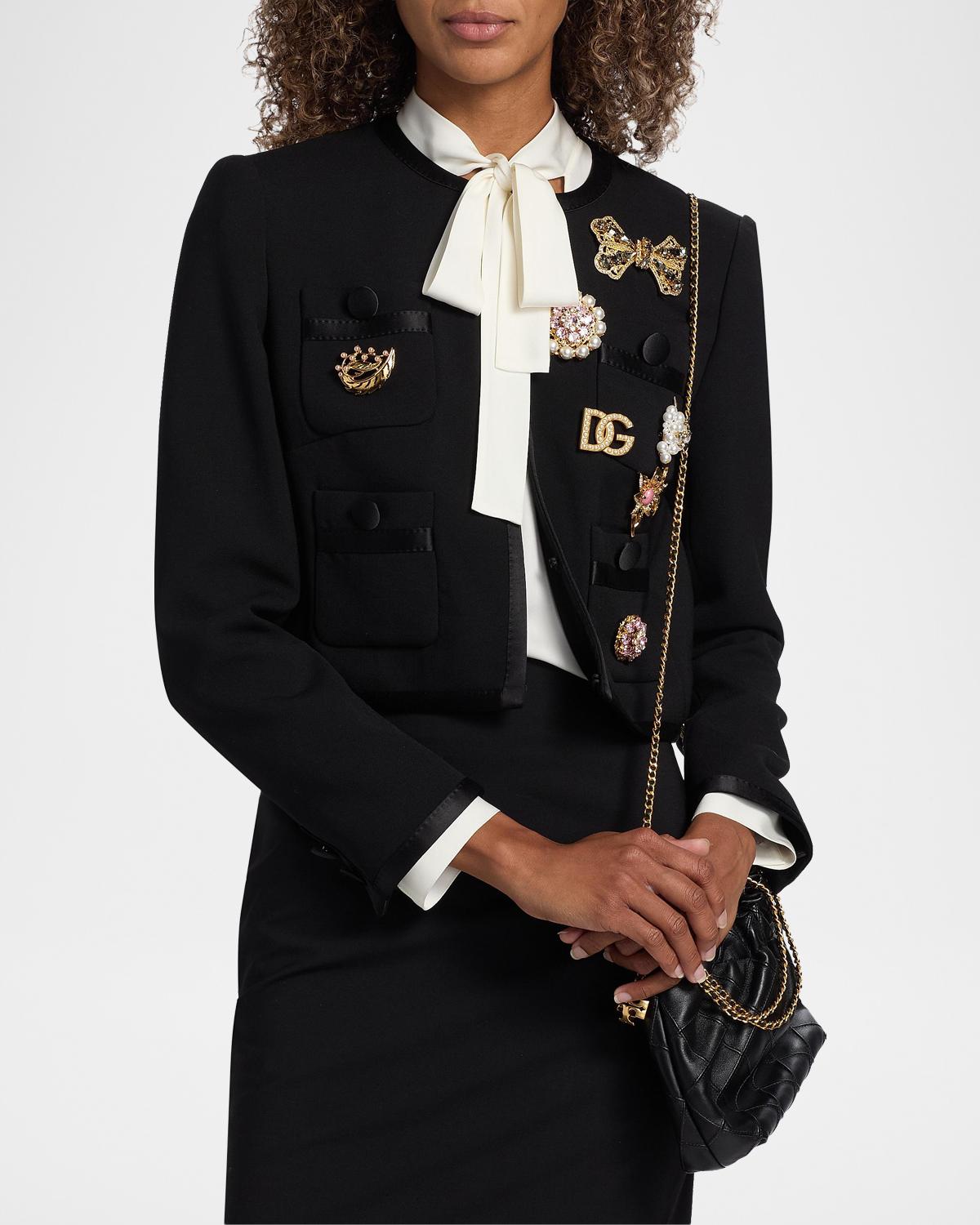 Embellished Virgin Wool-Blend Jacket - thumbnail 4
