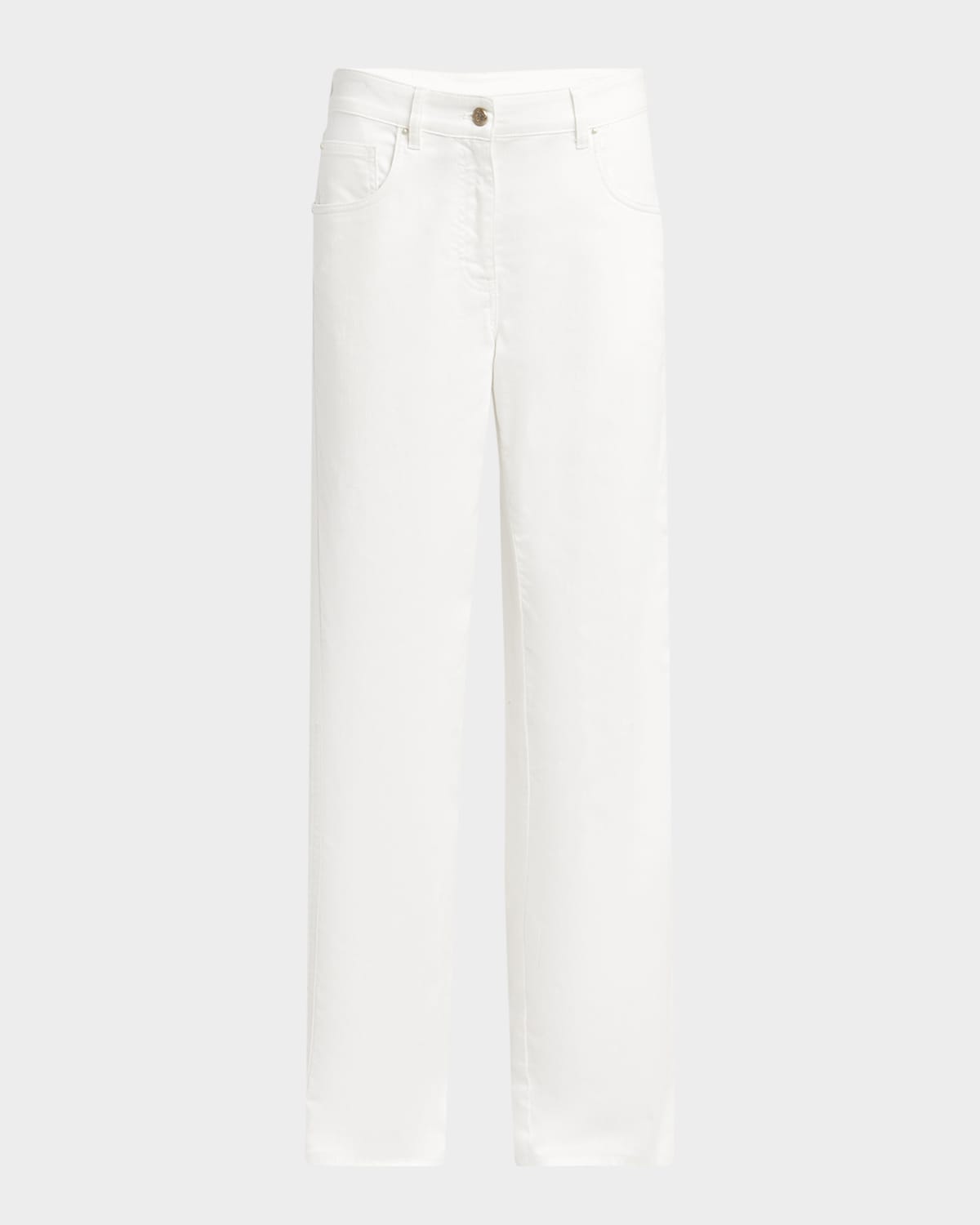 Giorgio Armani Wide Leg Stretch-Cotton Jeans | Neiman Marcus