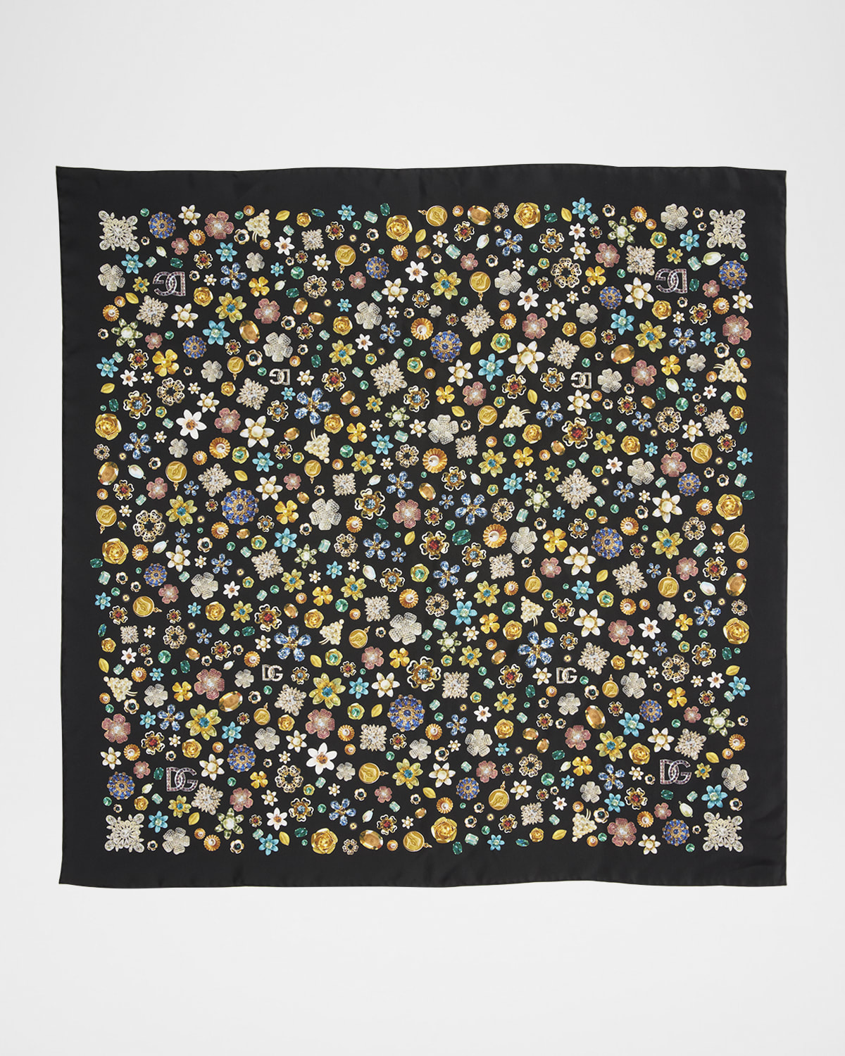 スカーフ Dolce & Gabbana Foulard Floral-print silk twill foulard (70x70) in Print for Women