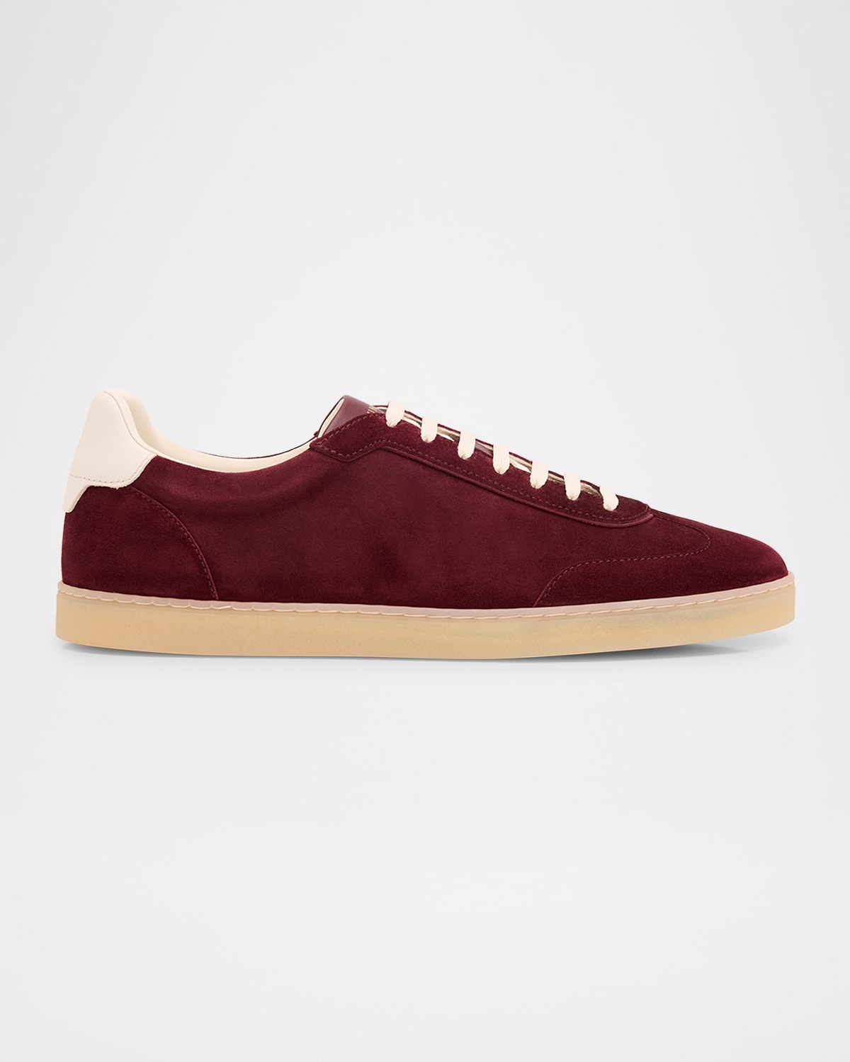 Brunello Cucinelli Men's Suede T-Toe Low-Top Sneakers