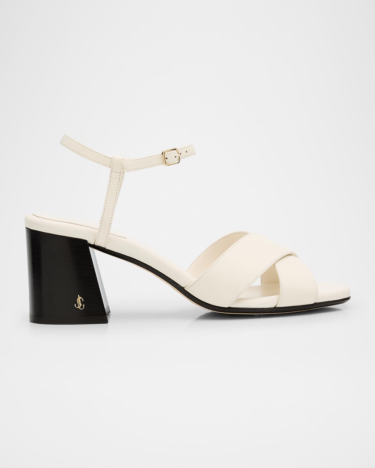 【15p美品】ストラテジー Jimmy Choo Valla 65 Vacchetta Sandals | Neiman Marcus