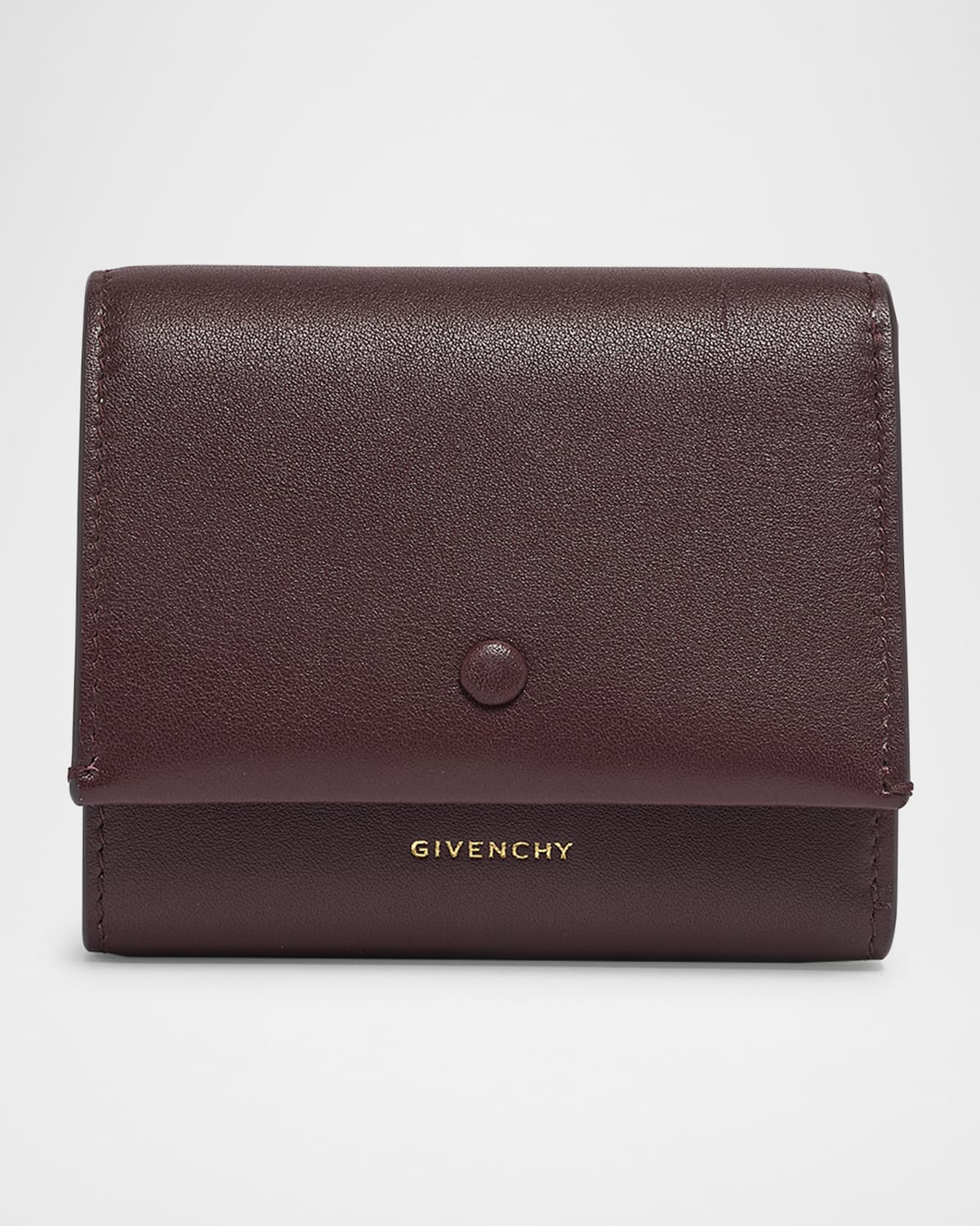 Givenchy Day Trifold Snap Wallet in Shiny Leather | Neiman Marcus